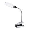 Pro Flexible Hands Free LED Magnifying Glass Desk Lamp Bright LED Illuminated Magnifier with Clamp for Reading