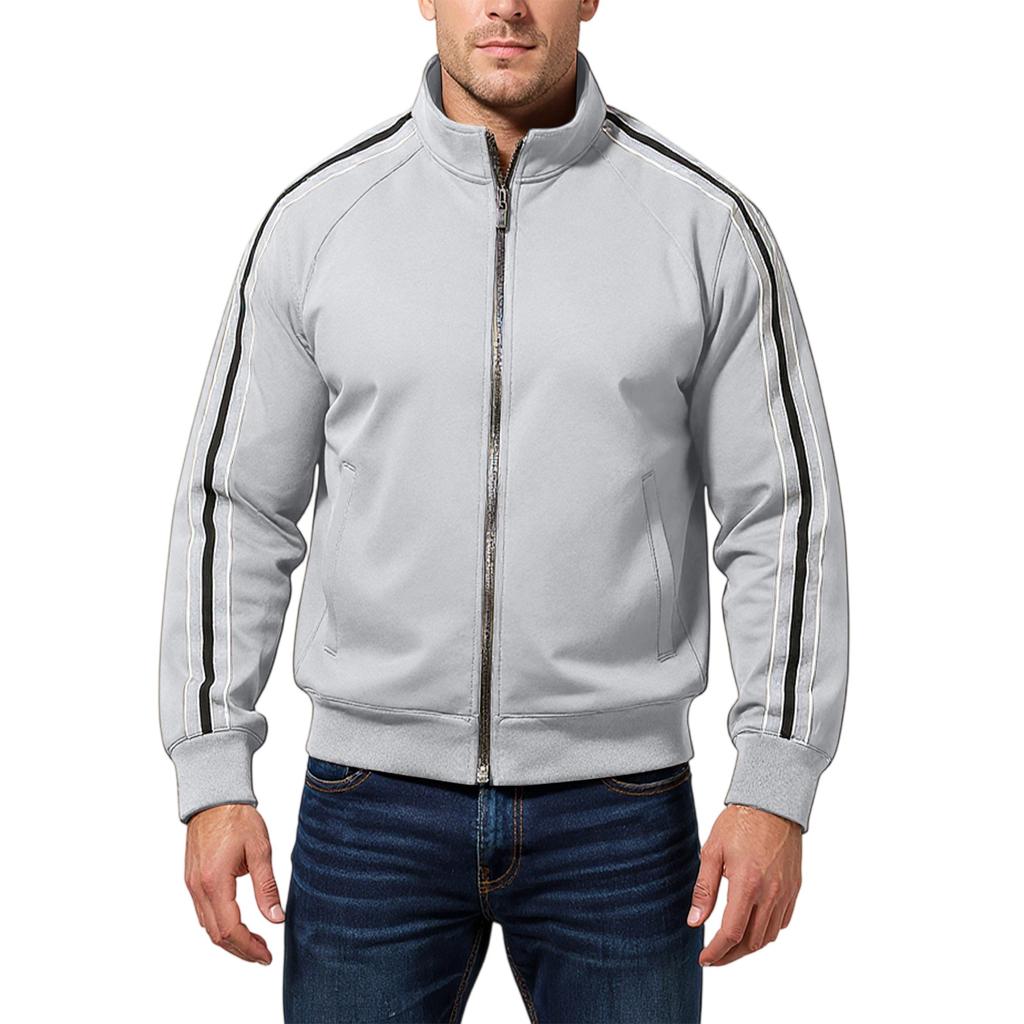 Men's  Leisure  Standing Collar  Zipper  Sports  Hoodie  Coat