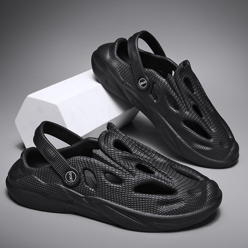 Baotou Hole Shoes Мужская модная верхняя одежда Нескользящие тапочки Мужские износостойкие повседневные пляжные сандалии на толстой подошве