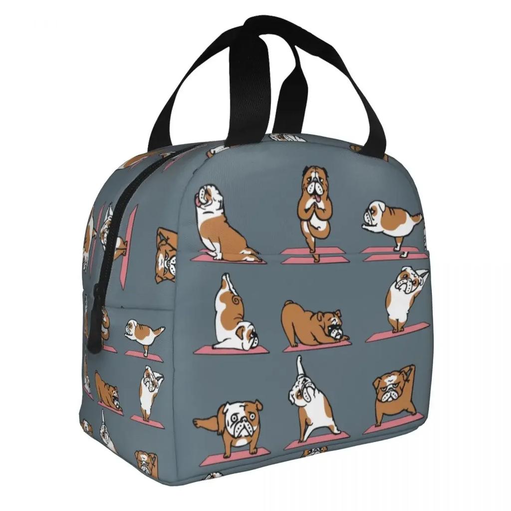 Ланч-бокс с изображением британского бульдога для женщин, портативный герметичный охладитель, термосумка для еды, для детей, школьников