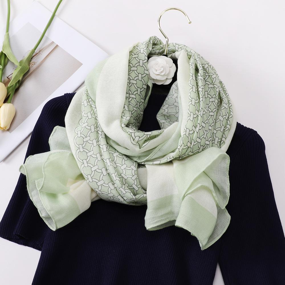New Shawl Air-conditioning Summer Multi-purpose Female Imitation Cotton Linen Scarf Large Long Scarf Warm Take Fashion Foreign Silk Scarf