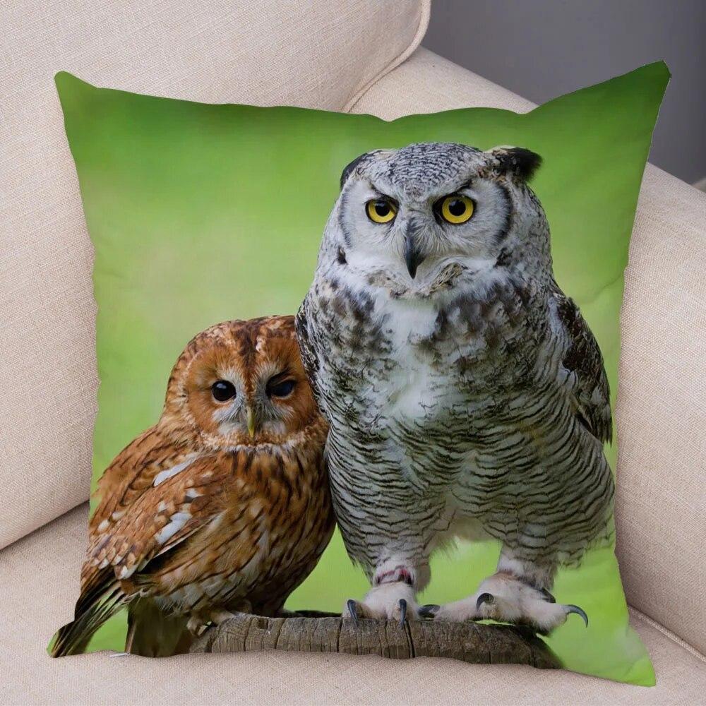Наволочка с милыми животными, дикая сова, декоративная наволочка для дивана, домашняя детская комната