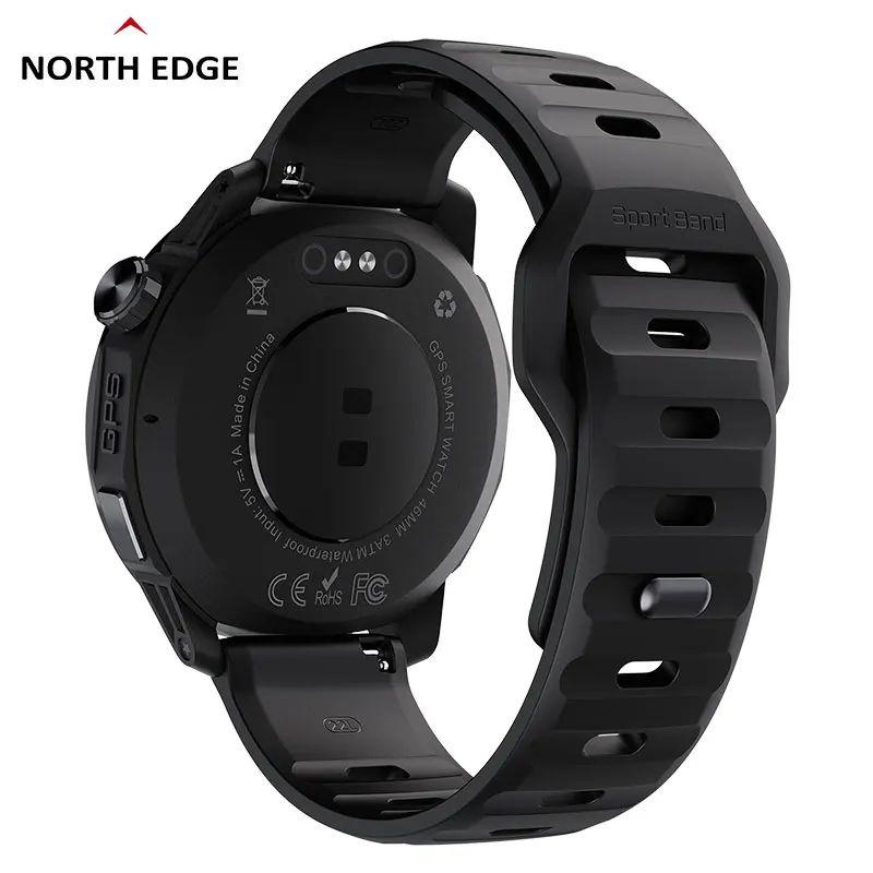 NORTH EDGE X-TREK 2 GPS Отслеживание маршрутов Спортивные смарт-часы 1.43 Amoled экран 3ATM Водонепроницаемые часы Bluetooth Вызов Высота Компас