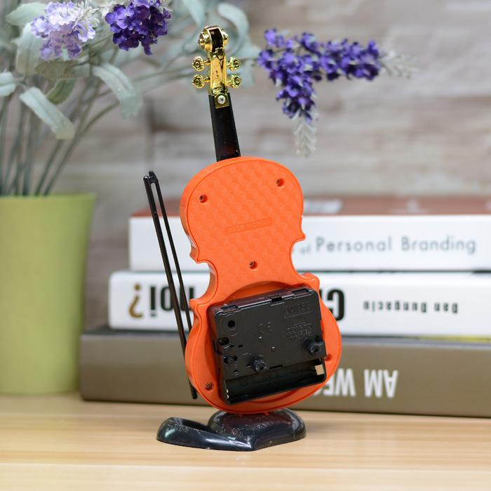 Креативные часы-скрипка Изысканные подарочные часы Будильник для детской спальни