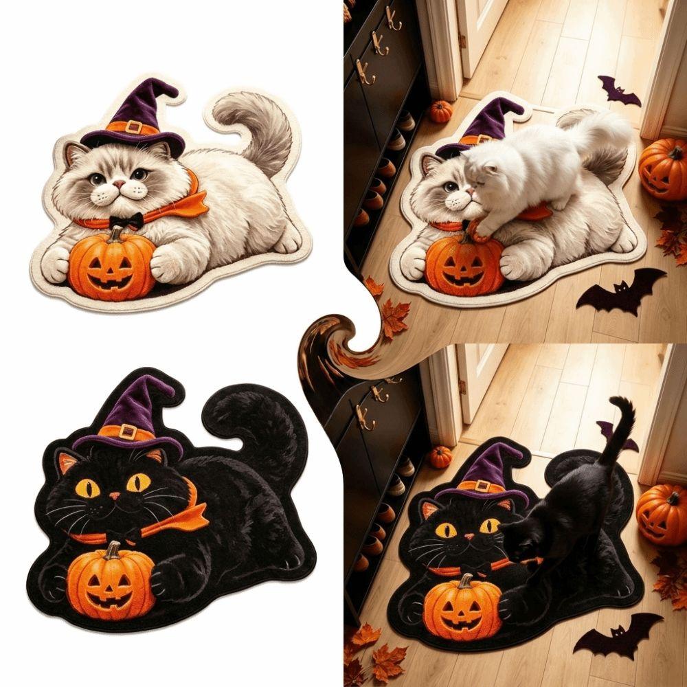 Non-Slip Halloween Cat Doormat Soft Floor Rug New Bathroom Mat Floor