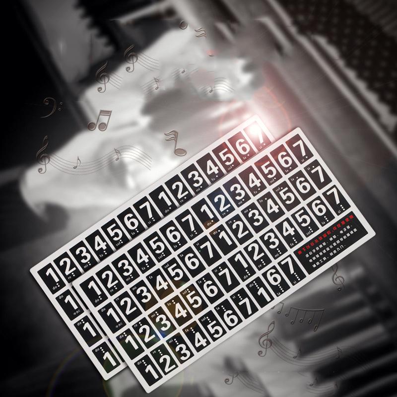 Piano Sticker Piano Keyboard Sticker Key Electronic Keyboard 88 Key Piano Stave Note Sticker