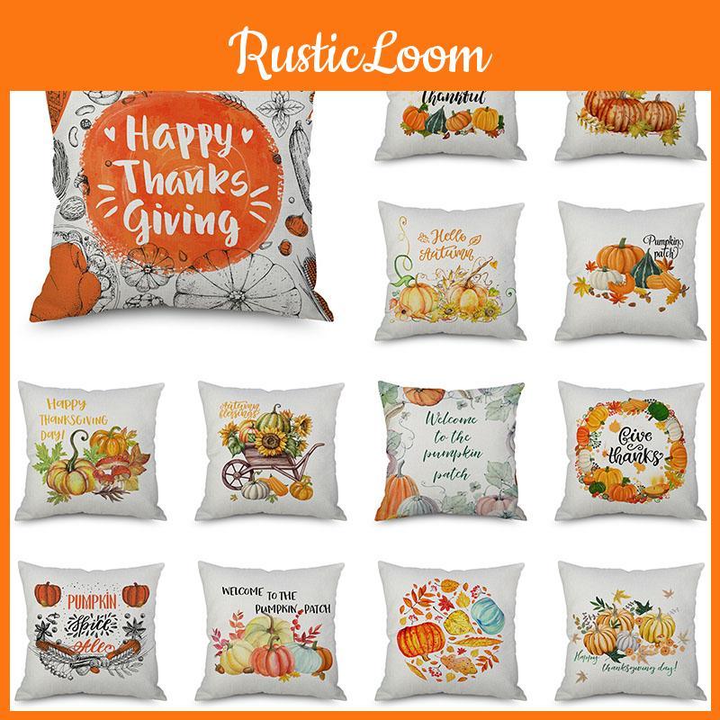 Artistic Thanksgiving Pumpkin Cushion Cover For Cozy Home Decoration