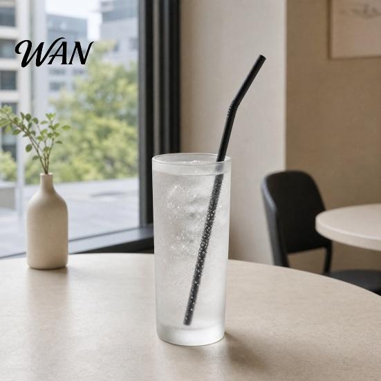 Black Plastic Straws 100PCS Disposable Straws, Colorful Bendable And Straight Food-Grade PP Safe Thin Tube Drinking for Milk Tea Juice Drinks