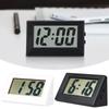 Mini Small Digital Car Desk Clock Meter Mini Digital LCD Display Travel Electronic Clock Home Office Desk Clock Table