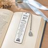 Exquisite Metal Cutting Bookmark Birthday Bookmark, Stainless Steel Page Marker with Cake Design, Smooth Family Gift Idea Edges Rust-Proof for