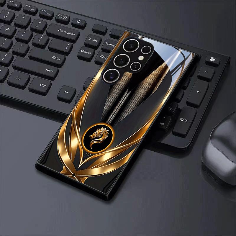 Роскошный чехол для телефона с узором дракона s26 ultra case s25 ultra case стекло для Samsung Galaxy S26 S25 S24 S23 S22 FE Ultra Plus