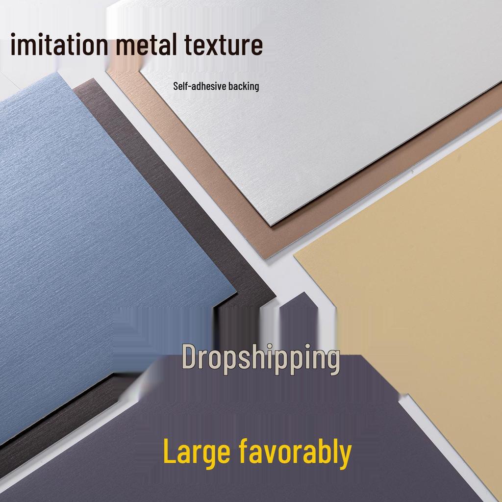 Imitation Metal Waterproof Self-Adhesive Wall Panel - Wall Decoration & Moisture-Proof Sticker for Shop Renovation