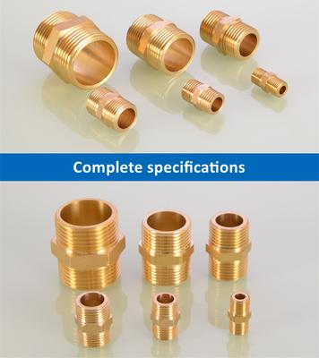 Латунный трубный шестигранный ниппельный фитинг 1/8" 1/4" 3/8" 1/2" 3/4" 1" BSP наружная резьба быстроразъемный адаптер соединитель для воды нефти газа