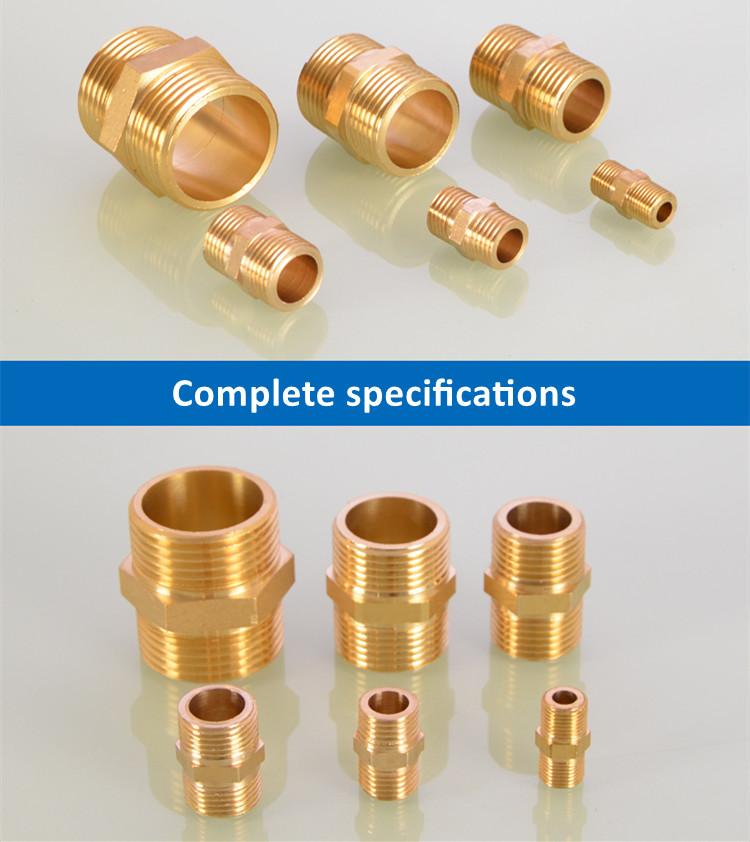 Латунный трубный шестигранный ниппельный фитинг 1/8" 1/4" 3/8" 1/2" 3/4" 1" BSP наружная резьба быстроразъемный адаптер соединитель для воды нефти газа