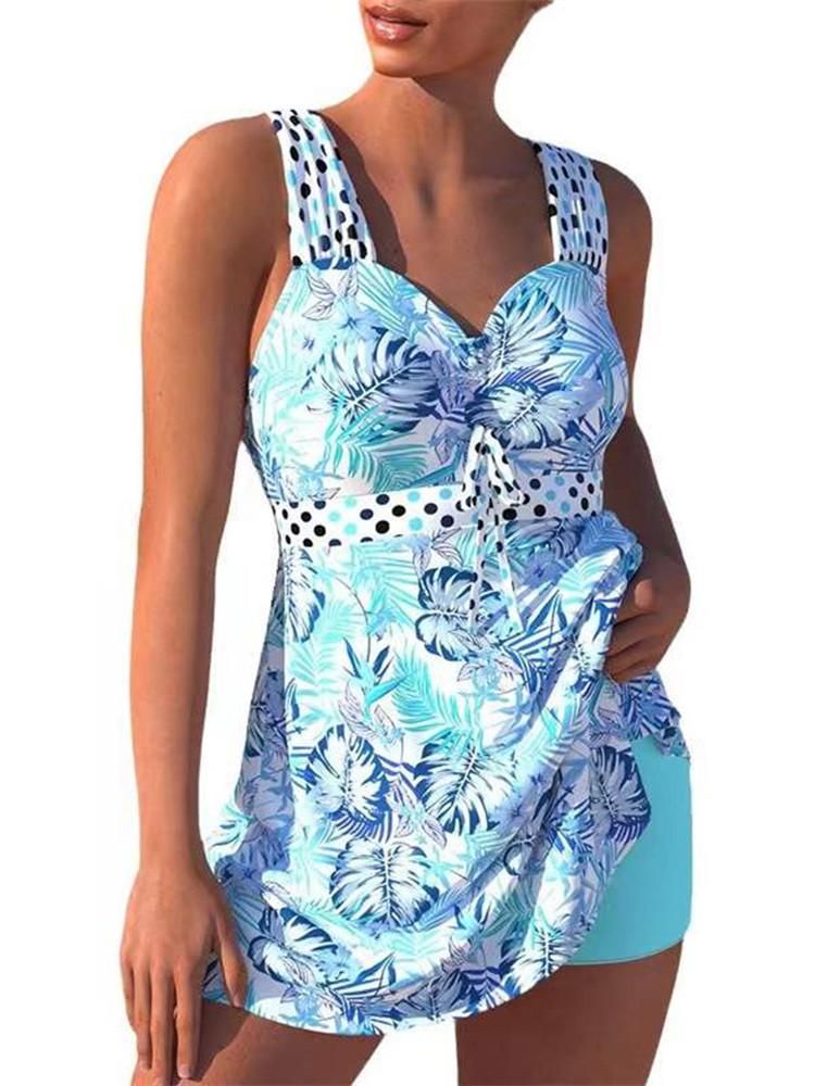 Tankini Plus Size Swimwear Women 2025 Beach Two Piece Swimsuit Woman Swimming Suit Sexy Bathing Suits Print Swimdress Monokini