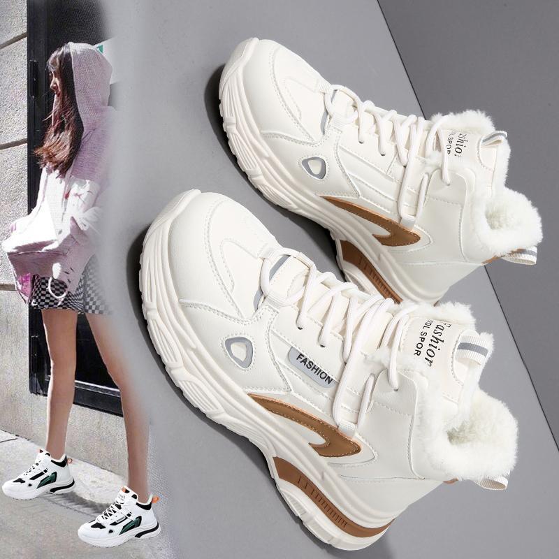 Dad shoes spring and autumn new student sports large size velvet two cotton shoes