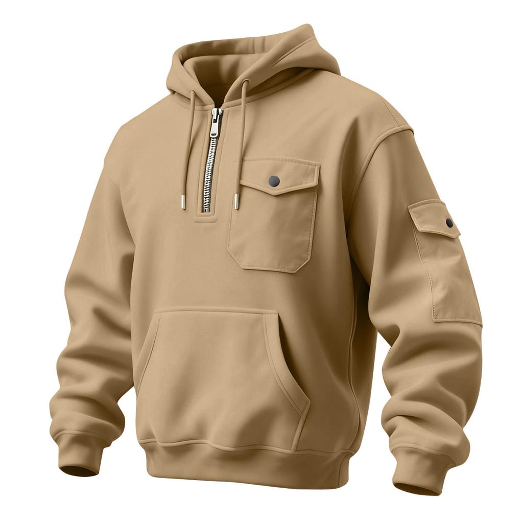 Men's Solid Color Sweatshirt Hoodie Men's Sports Large Size Casual Sweatshirt