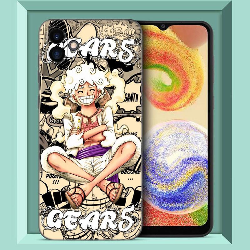 Luffy's Gear 5 аниме черный силиконовый чехол для телефона Samsung Galaxy A01 A03 Core A04 E A02 A05 A10 A20 A21 A30 A50 S A6 A8 Plus A7