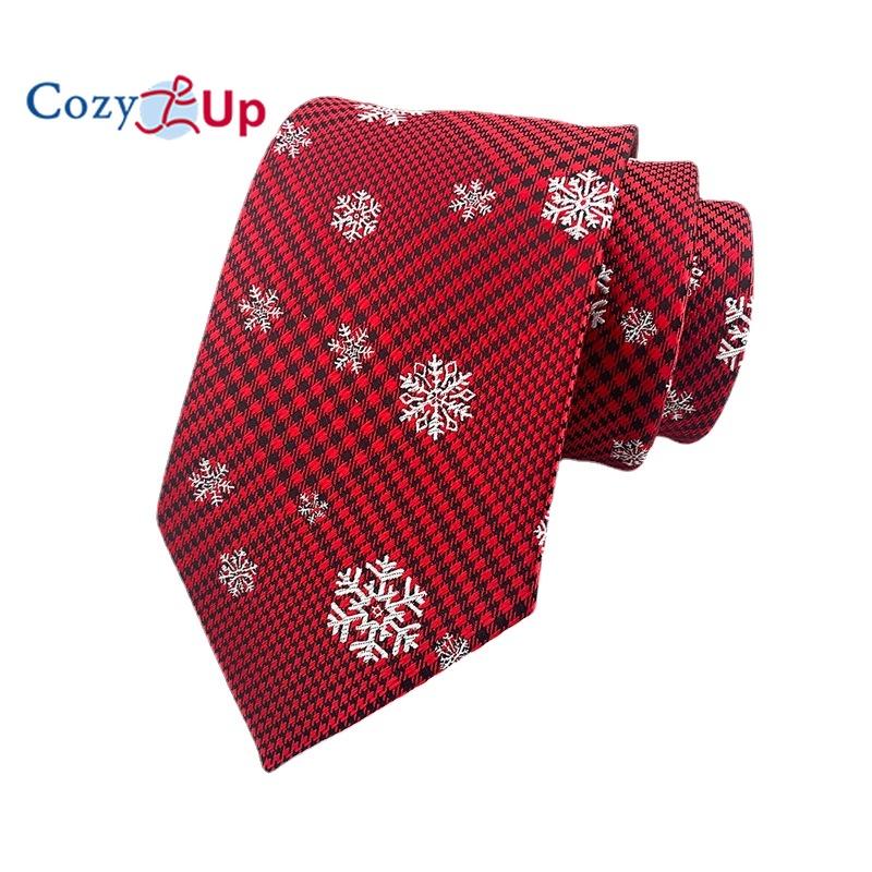 Men Christmas Tie Woven Classic Necktie Formal Tie for Wedding Christmas Gift