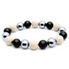 Terahertz Ore Hokutolite Morion Black Crystal Bracelet Power Stone 12mm Inner Circumference [GOLD STONE] Approx. 18.5cm
