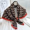 Letter Print 90X90cm Sunscreen Square Scarves Four Seasons Silk Bandanna Popular Dustproof Kerchief Fashion Travel Muffler Shawl