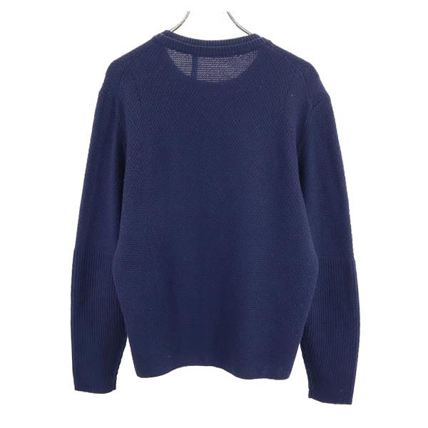 Neil Barrett Свитер с длинным рукавом и круглым вырезом M Темно-синий трикотаж Мужской Б/у