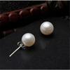 Sale Popular Simple 925 Sterling Silver Jewelry Pearl Temperament Ball Three Sizes Stud Earrings   XZE001