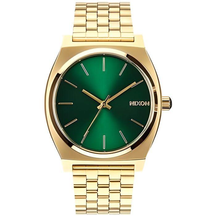 Montre - NIXON - TIME TELLER - Doré - Vert - Étanche 100m