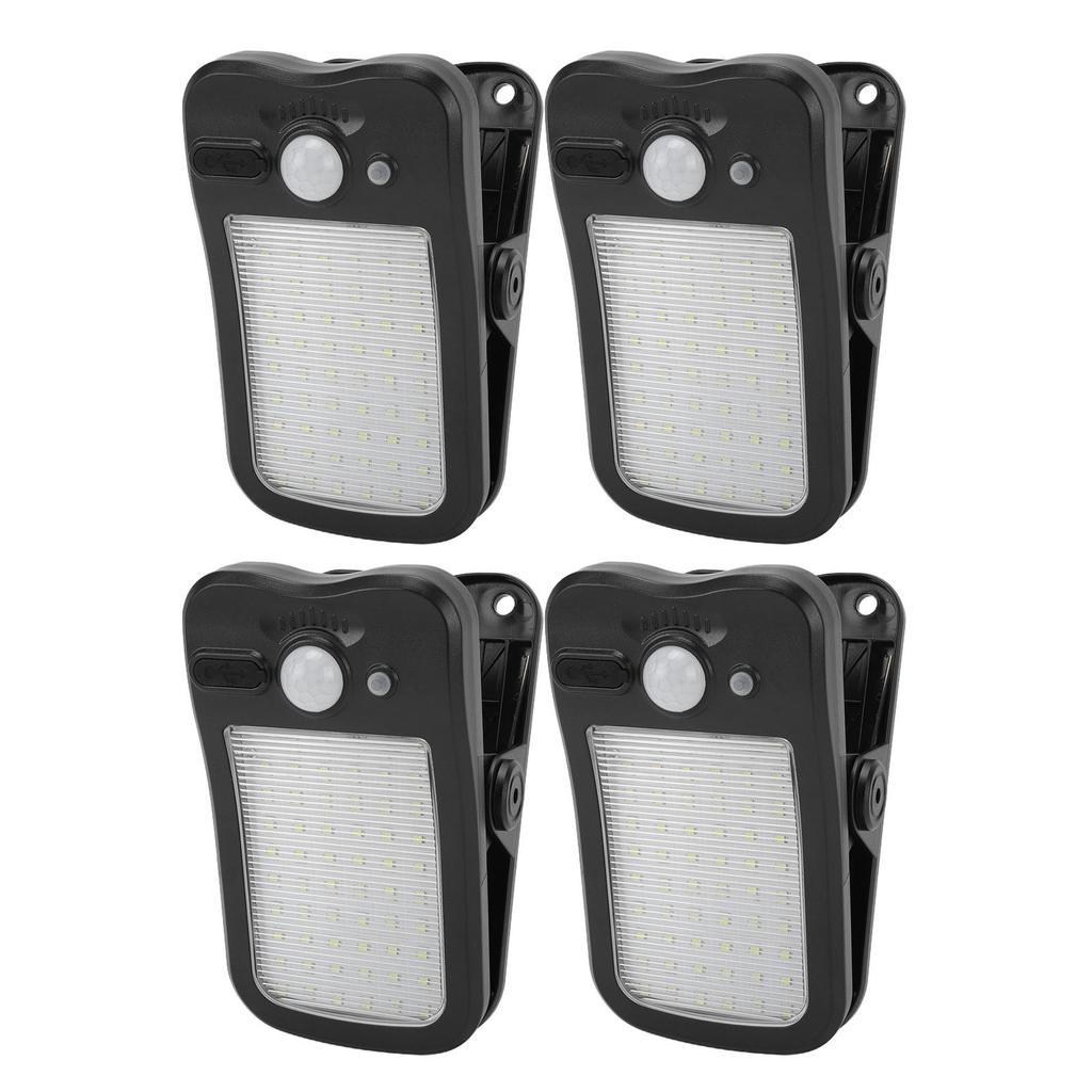 4pcs Clip On Solar Motion Sensor Lights 3 Modes Intelligent LED Light IP65 Water Proof for Fence Gutters Patio Camping