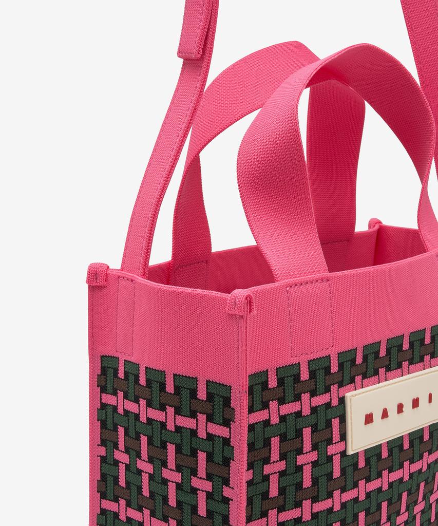 Marni Small Shopping Knit Jacquard Tote Bag - Multicolor / Shmp0083Q0P5799Zo602