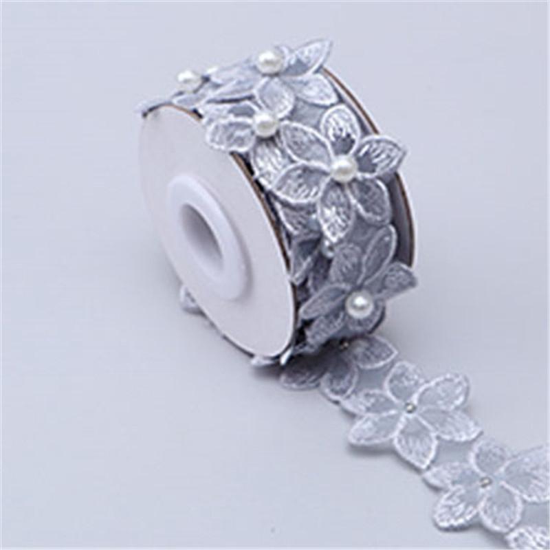 Изысканное свадебное платье, 1 ярд, аксессуары «сделай сам», кружевная вышитая лента, одежда, шитье, отделка цветами из бисера