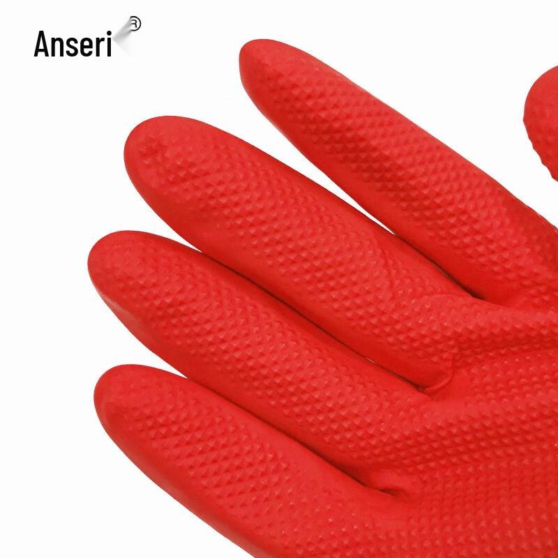 Ansell 45 см Длинные латексные перчатки для уборки с флисовой подкладкой