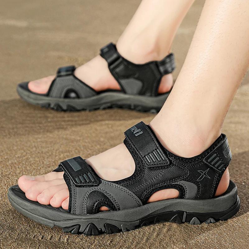 Fashion Summer Outdoor Men's Sandals Non-slip Men's Casual Sneakers Comfortable Beach Sandals Plus Size Men's Breathable Wading Sandals