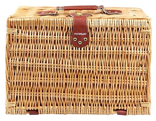 Captain Stag Picnic Basket Trunk UT-1001 Brown (approx.) Width 40 x Depth 29 x Height 16cm