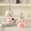Cute Cat Claw Soap Dispenser Hotel Ceramic Hand Wash Bottle Toothbrush Holder Soap Plate Home Bathroom Accessories Supplies