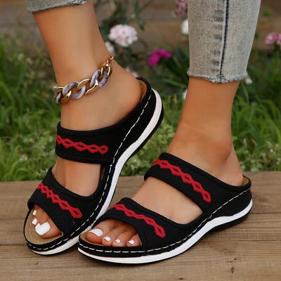 Обувь для женщин 2024 Летние дышащие сетчатые женские тапочки Уличные легкие тапочки Женские повседневные сандалии на танкетке