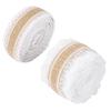 2pcs 5MRoll Burlap Rolls with Lace Hessian Jute Ribbon for Wedding Decoration Craft