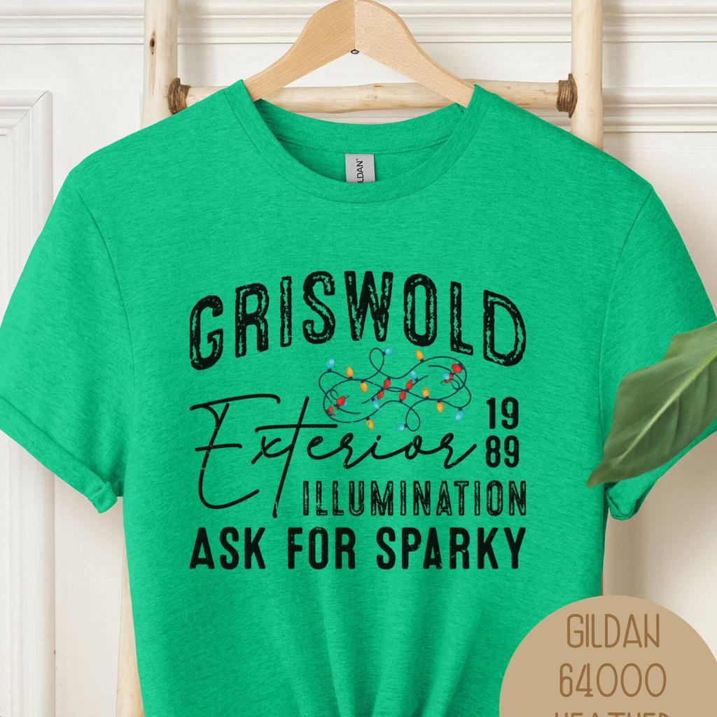 Griswold Exterior Illumination Ask For Sparky Shirt, Griswold Family Christmas Vacation Sweatshirt,Funny Movie Holiday Graphic XMas Pullover
