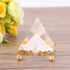 Glass Crystal Pyramid Paperweight Egyptian Meditation Crystal Pyramid  Spiritual Decor