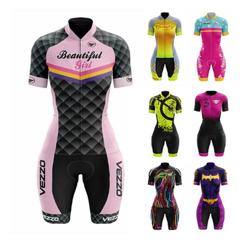 Unisex Cycling Jersey Triathlon Suit Short Sleeve Moisture Wicking Bike Apparel With Colorful Print Sportswear