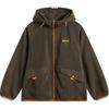 Li Ning Badfive Comfortable Casual Hooded Zipper Fleece Loose Simple Jacket Men Jackets Slate-Brown AFDU499-3