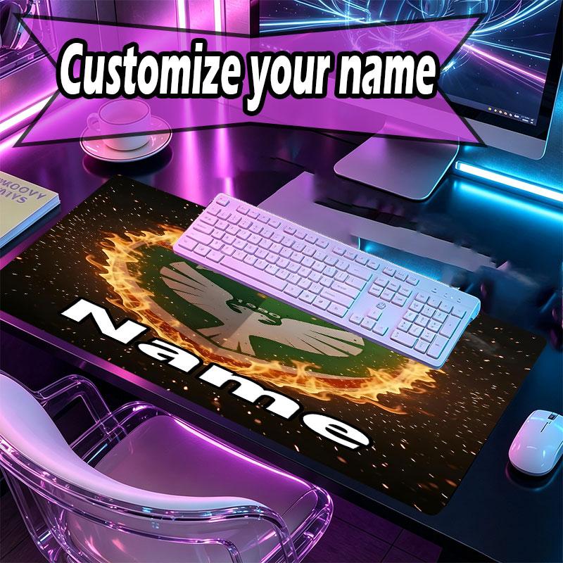 Custom Name Personalized Amed SK Pattern Mousepad, Laptop PC Desk Mat, Decorative Desk Mat for Home Keyboard Pad Gift
