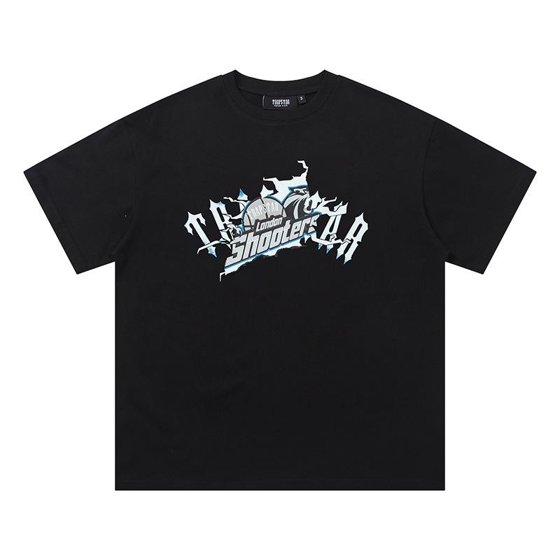 Cross-border new graffiti letter printing European and American street trendy brands loose and versatile casual men's and women's short-sleeved round
