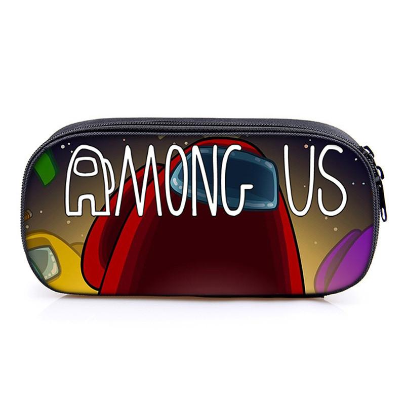 Однослойная сумка-пенал с принтом персонажей игры Among Us для студентов