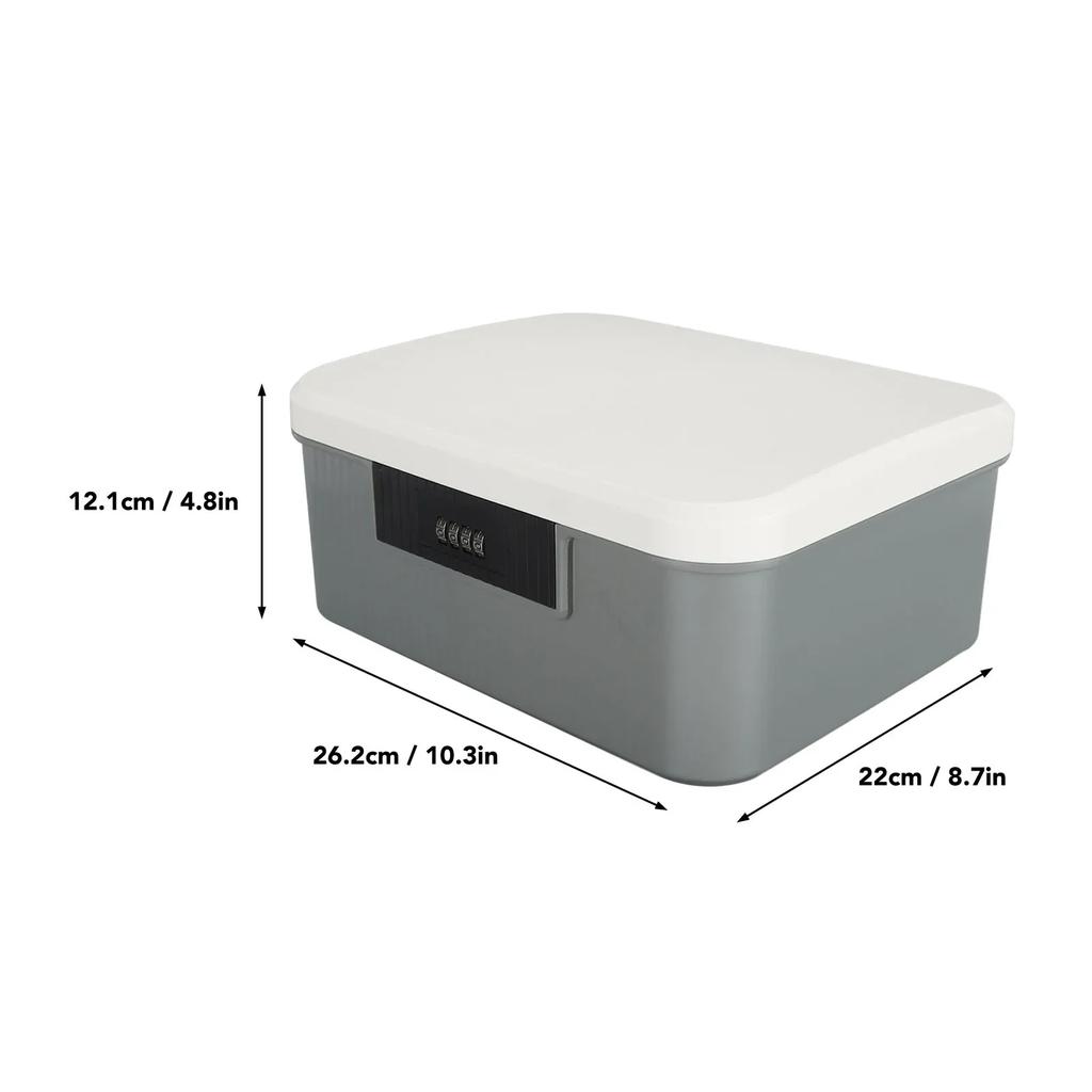 Вместительный запираемый багажник для хранения 9 л Запираемый багажник для хранения для файлов Органайзер для документов Двухслойный ящик для хранения с паролем Запирающийся ящик