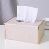 Luxurious Leather Tissue Box with Custom Logo for Hotels, Living Rooms, Coffee Tables, and Restaurants.
