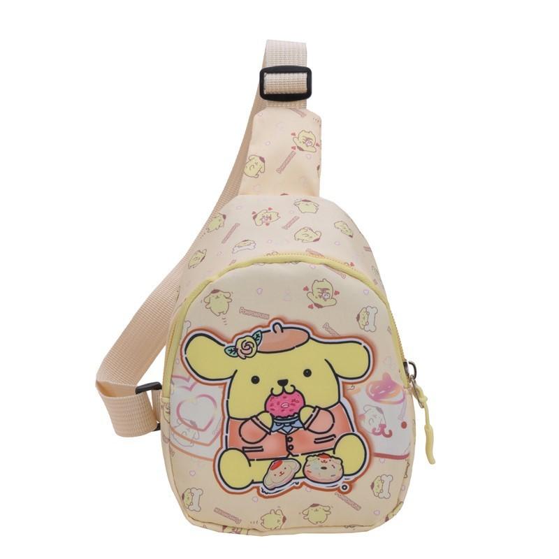Детская нагрудная сумка Sanrio Kuromi с мультяшным принтом, из дышащего нейлона, для повседневного использования