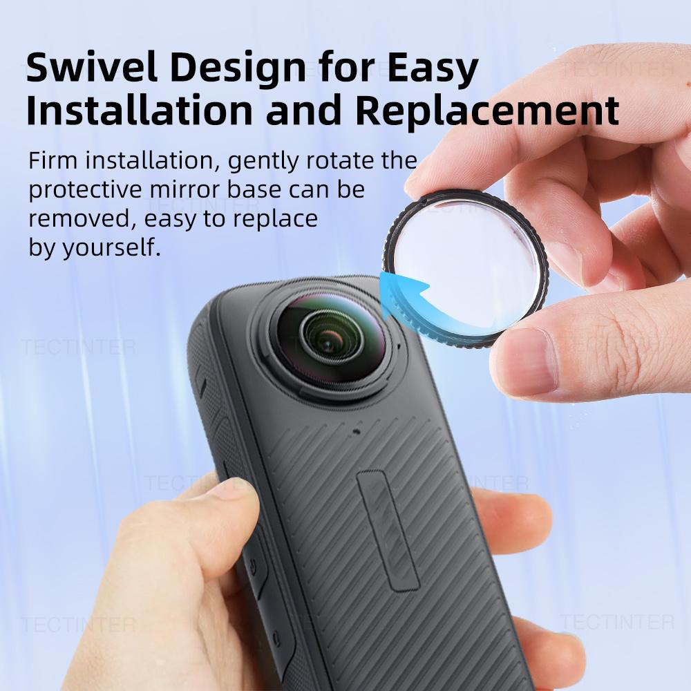 Tempered Glass Film For Insta360 X4 X5 Screen Protector Anti-Scratch Lens Guard Cap Protective Kit 360°Video Camera Accessores 4