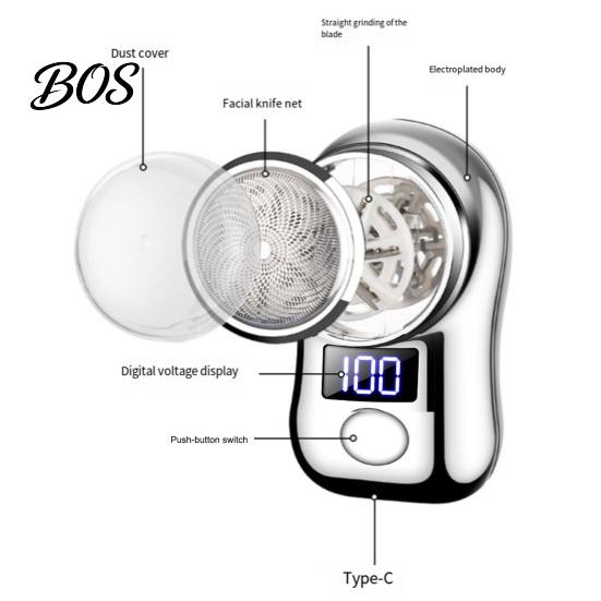 Digital Display Shaver Mini Men Electric Shaver, LED Waterproof Wet And Dry Cordless Beard Pocket Size Razor, USB Rechargeable Trimmer Razor