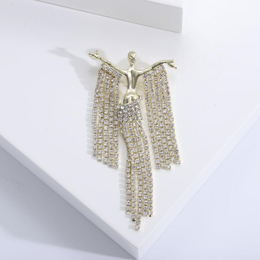 Luxury Temperament Fringed Corsage Creative Clothing Pendant Accessories Personalized Elegance Brooch Pin